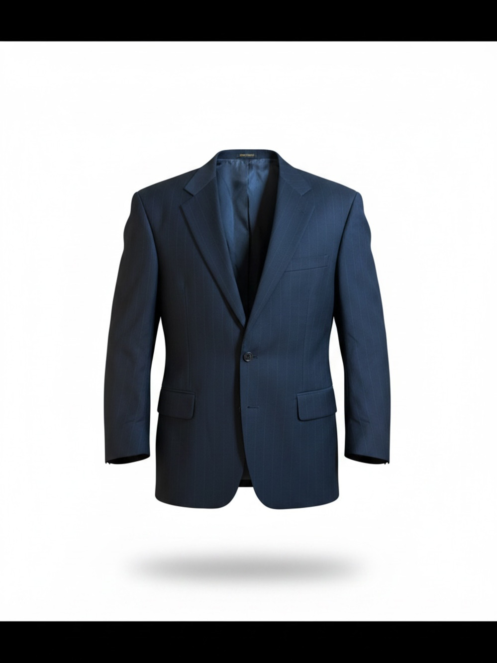 Egara Blue Pinstripe Slim Fit Two Button Blazer Sport Coat